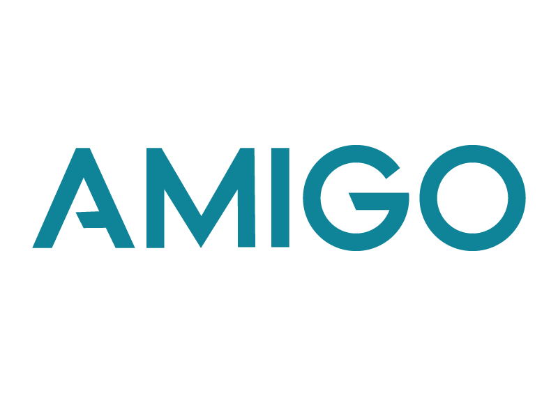 A logo for Amigo